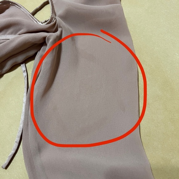 House of CB | NWT Ophelia Dress Blush Cutout Midi Dress Bow Ties Pink Size S - Picture 11 of 16